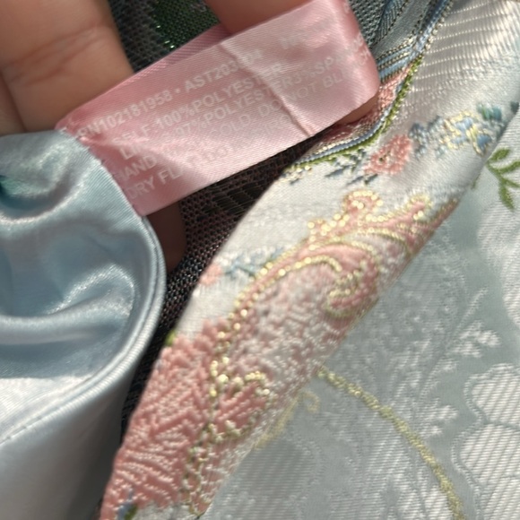 Sugar Thrillz Royal Regent Brocade Floral Patterned mini Skirt ice blue Pink xxl - Picture 4 of 6